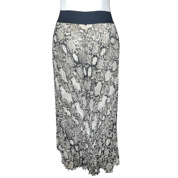 Express Snake Print Pleated Midi Skirt Size M - Picture 4 of 8